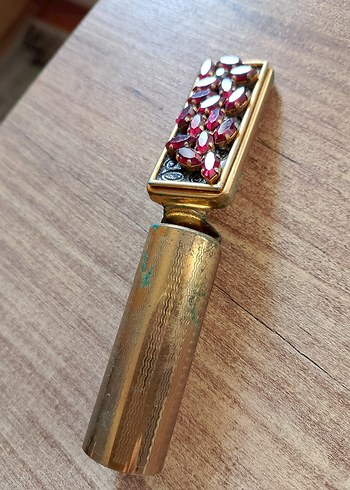 Çok eski taşlı Ruj kapağı Antika - Görsel 4