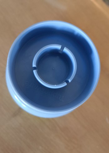 Tupperware Mavi Plastik Kapaklı Kase - Görsel 2