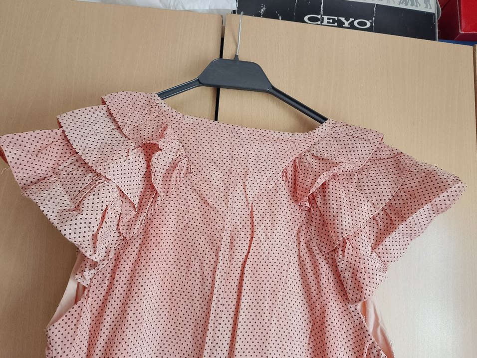 Pembe Kısa Kollu Elbise - Görsel 3