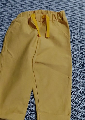 Sarı Kadın Midi Kumaş Pantolon - Görsel 2