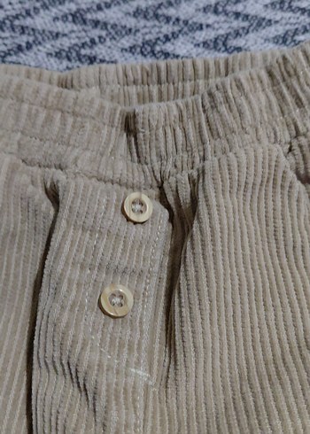 Erkek Çocuk Keten Bol Paça Kahverengi Pantolon - Görsel 2