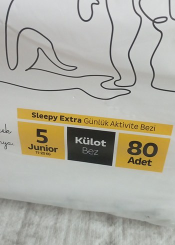 Sleepy Extra Junior Organik 80'li Külot Bez - Görsel 2