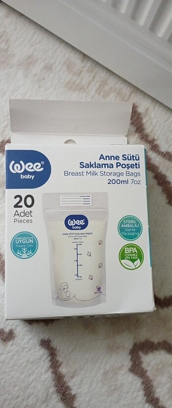 Süt saklama poşeti