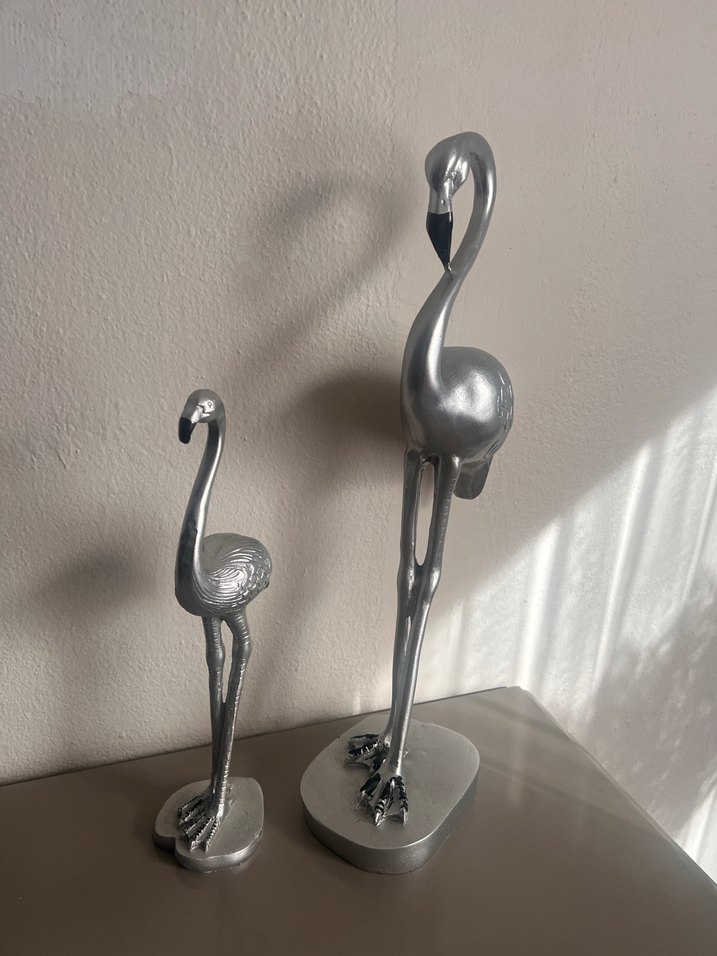 Gri Flamingo Figürleri Seti - Görsel 2