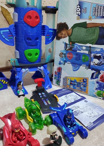Beden pijamaskeliler dev komuta merkezi Renkli PJ Masks Figür ve Oyun