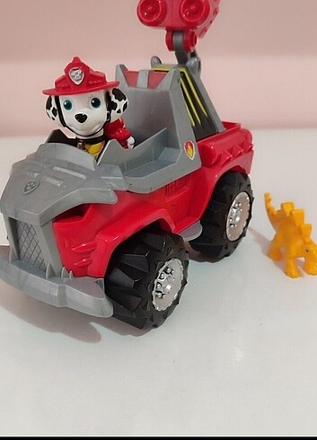  Beden Renk Paw patrol Marshal figürü ve Dino rescue figürü ve arabası