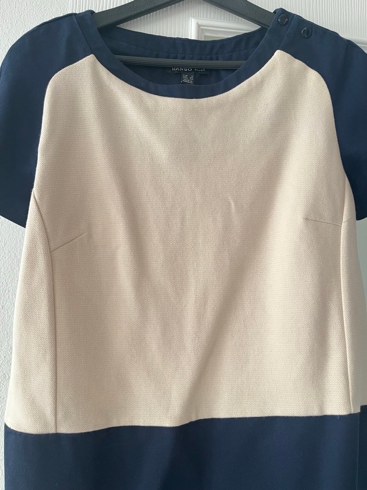 Mavi-Beyaz Hamile Kısa Kollu Tişört - Görsel 2