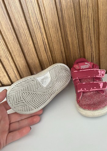 Kız Çocuk Pembe Cırt Cırtlı Spor Ayakkabı - Görsel 4