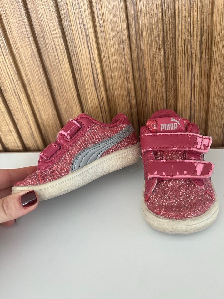 Kız Çocuk Pembe Cırt Cırtlı Spor Ayakkabı - Görsel 3