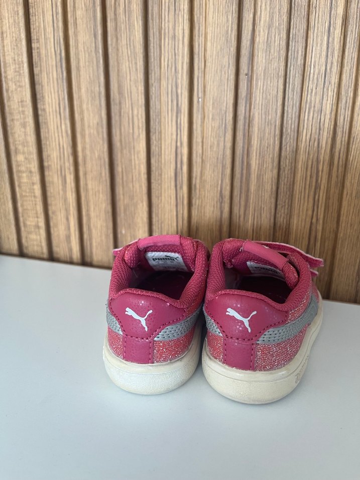 Kız Çocuk Pembe Cırt Cırtlı Spor Ayakkabı - Görsel 5