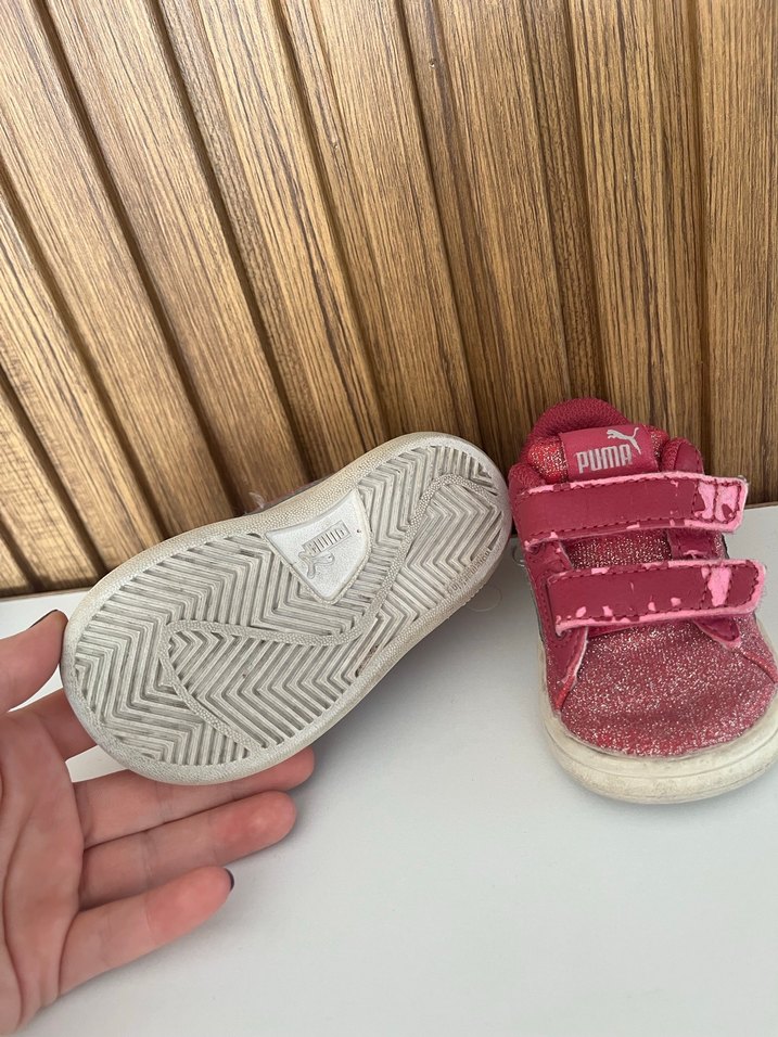 Kız Çocuk Pembe Cırt Cırtlı Spor Ayakkabı - Görsel 4