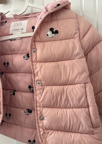 Kız Çocuk Pembe Kapitone Mont - Görsel 3