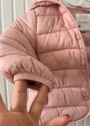 Kız Çocuk Pembe Kapitone Mont - Görsel 6