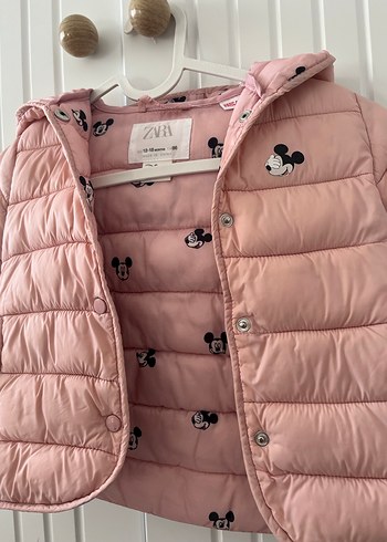 Kız Çocuk Pembe Kapitone Mont - Görsel 2