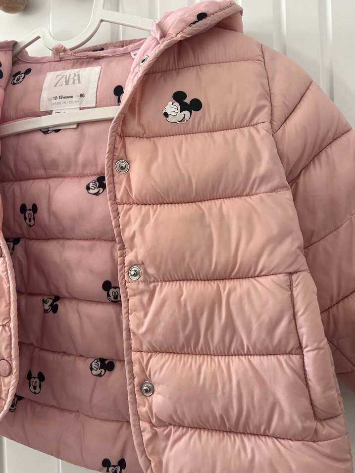 Kız Çocuk Pembe Kapitone Mont - Görsel 3