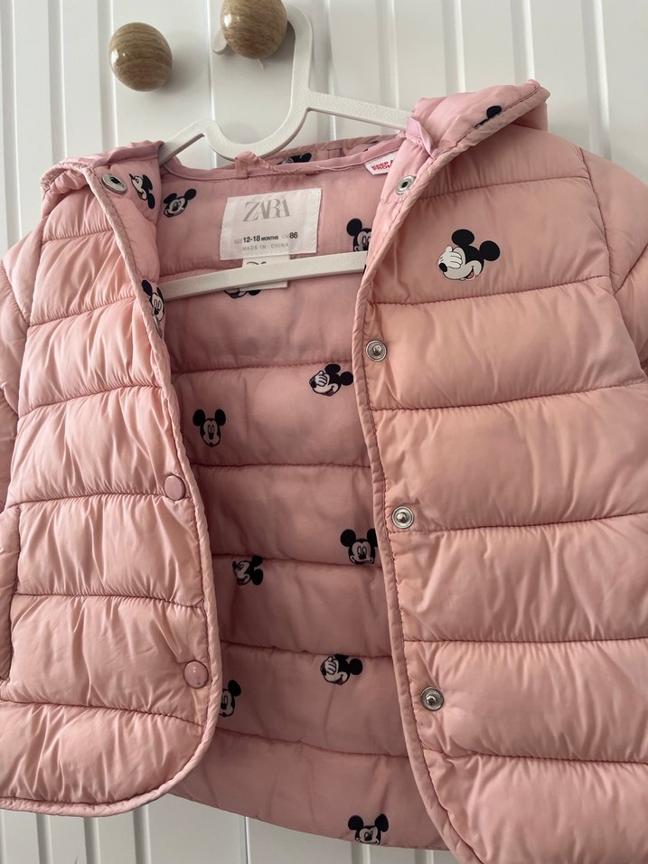 Kız Çocuk Pembe Kapitone Mont - Görsel 2