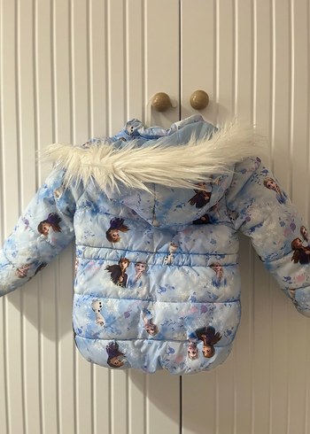 Peluş Detaylı Mavi Kız Çocuk Mont - Görsel 5