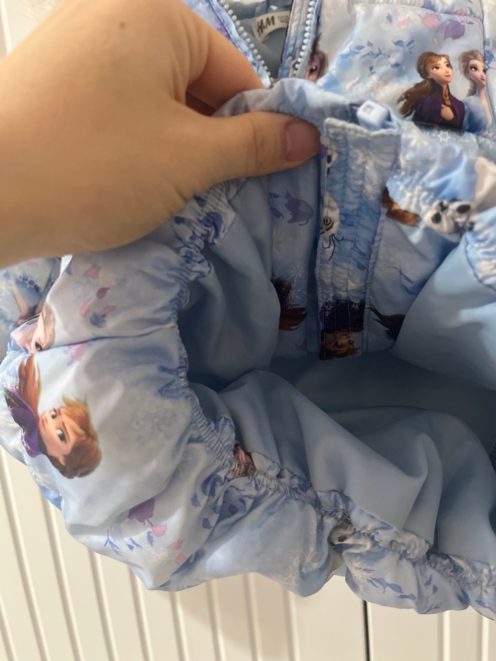 Peluş Detaylı Mavi Kız Çocuk Mont - Görsel 3