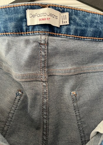 Kadın Mavi Bol Kesim Midi Kot Pantolon - Görsel 4