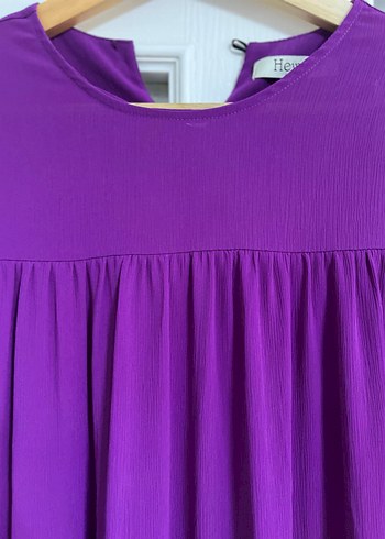 Mor Uzun Kollu Bol Kesim Hamile Tunik - Görsel 4