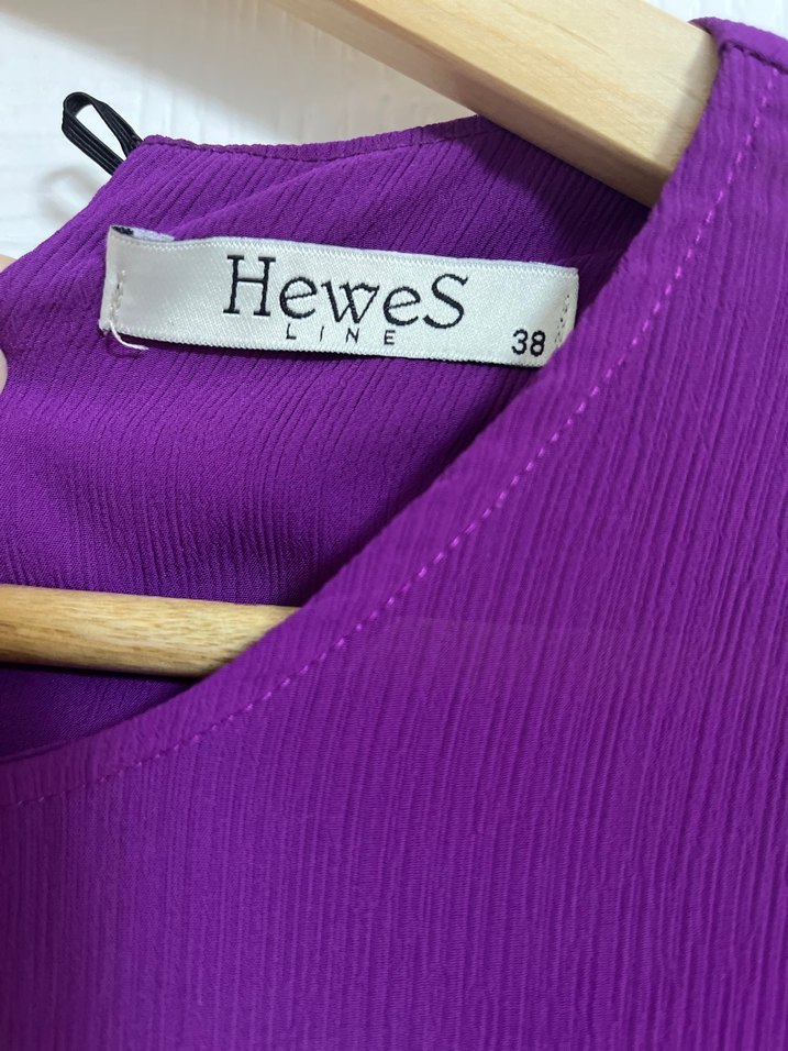 Mor Uzun Kollu Bol Kesim Hamile Tunik - Görsel 5