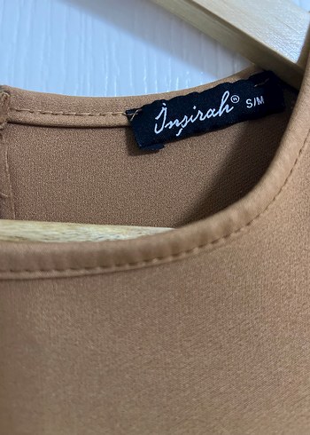 Kahverengi Uzun Kollu Drapeli Kadın Elbise - Görsel 5