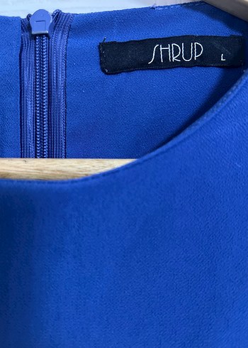 Mavi Uzun Kollu Midi Salaş Tunik - Görsel 4