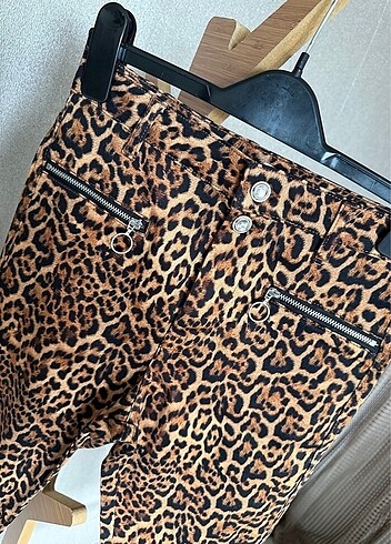 34 Beden Leopar pantalon