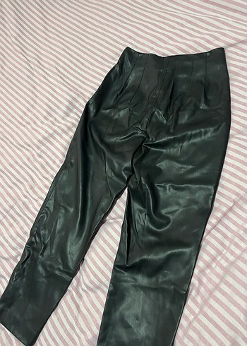 Zara Siyah Deri Cigarette Pantolon - Görsel 8
