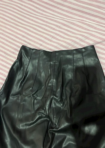 Zara Siyah Deri Cigarette Pantolon - Görsel 7