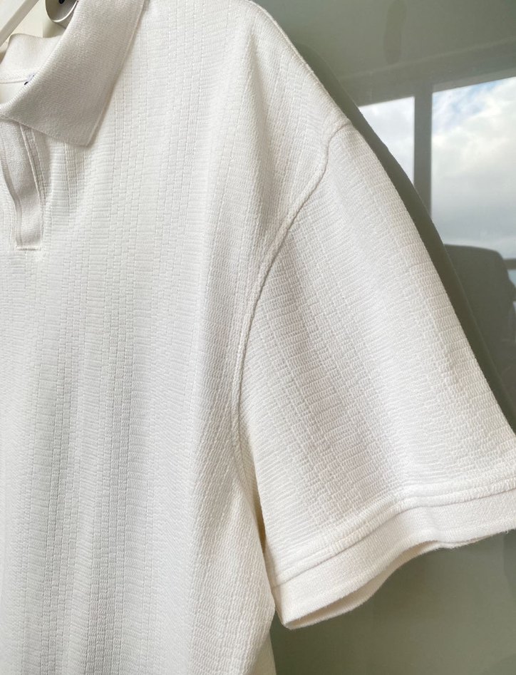 Zara Erkek Beyaz Polo Yaka Tişört - Görsel 2