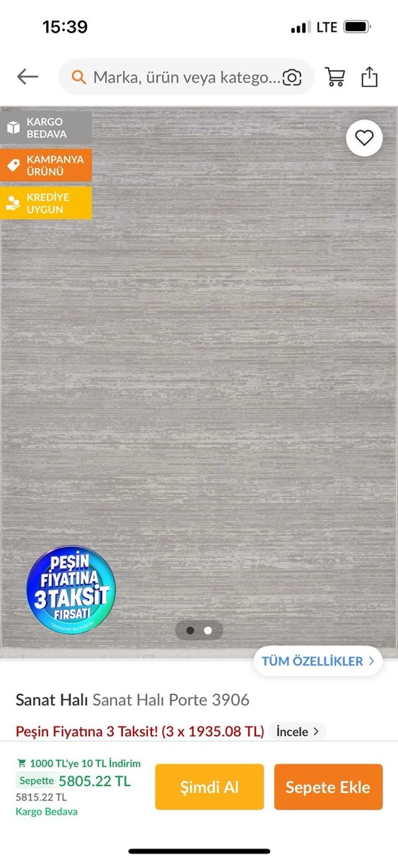 Sanat Halı Porte 3906 - Görsel 3