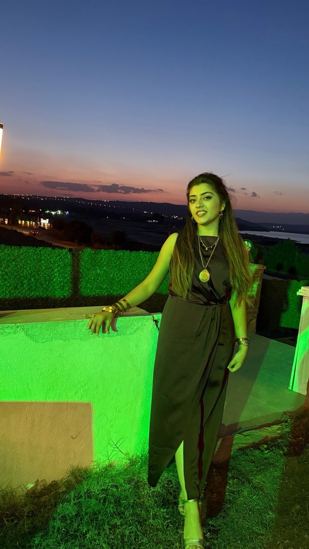 Mor Drapeli Uzun Askılı Kadın Elbise - Görsel 3