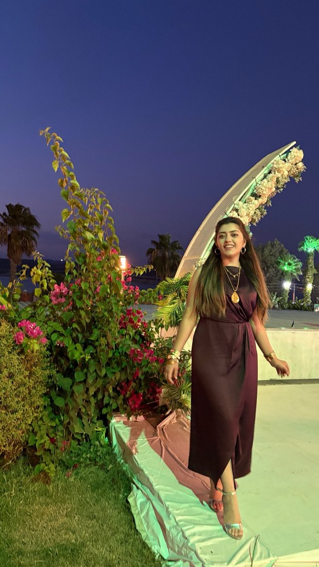 Mor Drapeli Uzun Askılı Kadın Elbise - Görsel 4