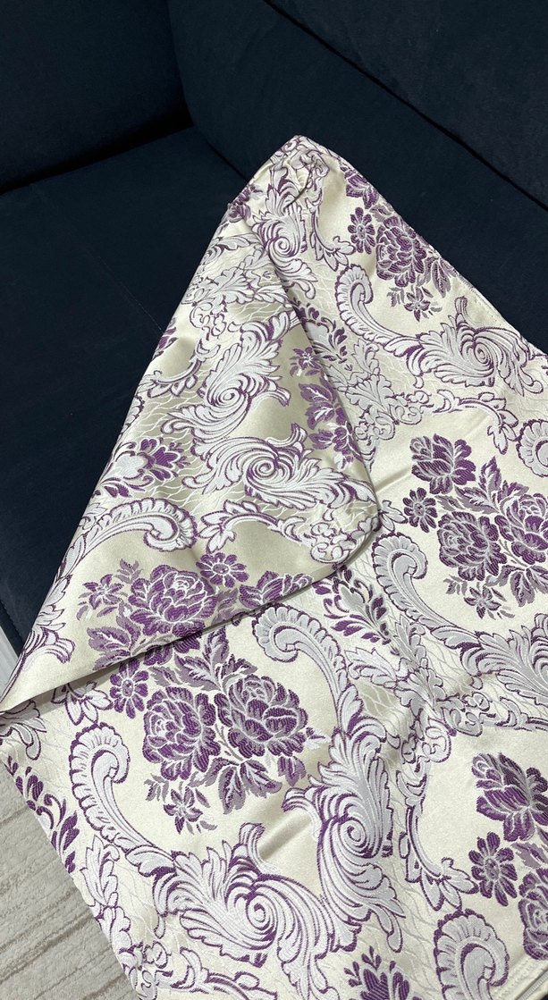 Mor Çiçek Desenli Minder  Kılıfı - Görsel 3