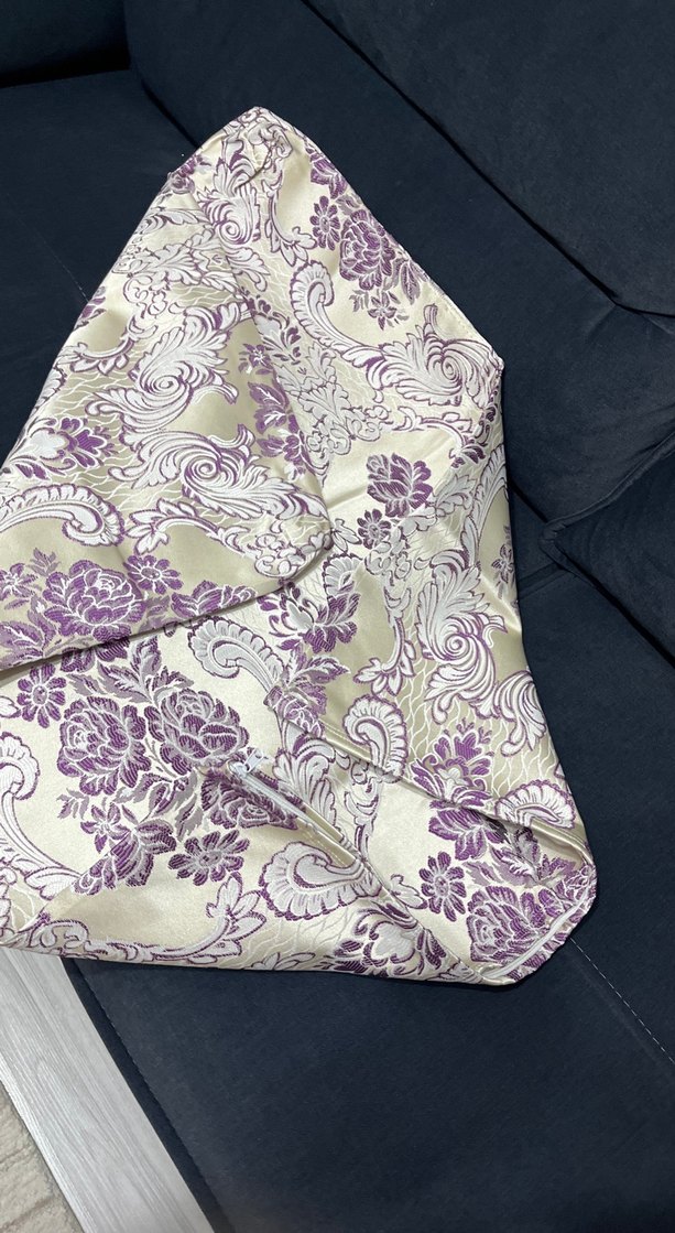 Mor Çiçek Desenli Minder  Kılıfı - Görsel 4