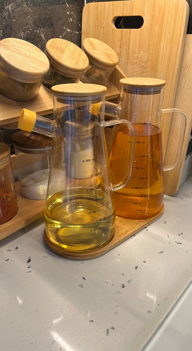 Ahşap Baharatlık ve Yağlık Seti kesme tahtası - Görsel 2