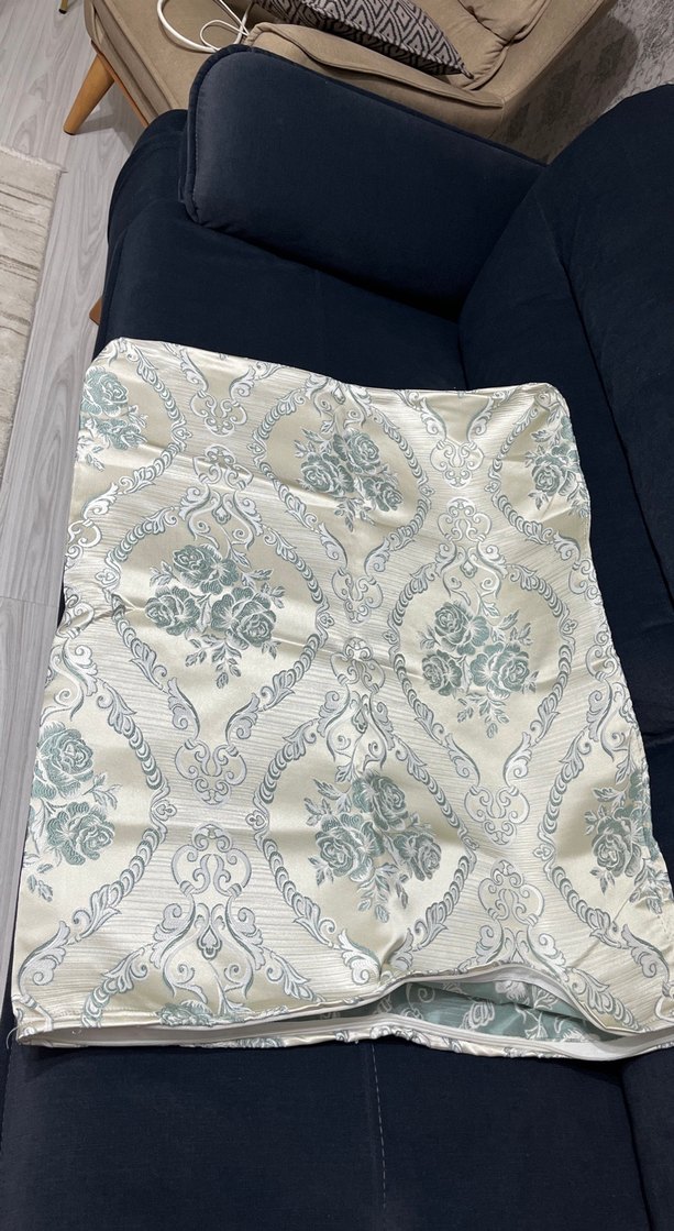 Beyaz Gri Desenli Klasik Yastık Kılıfı minder kılıfı - Görsel 3