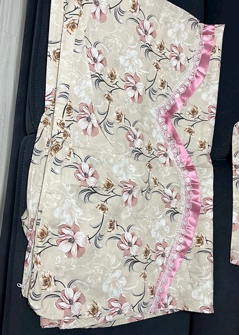 Pembe Çiçek Desenli Çift Kişilik Nevresim Takımı - Görsel 3