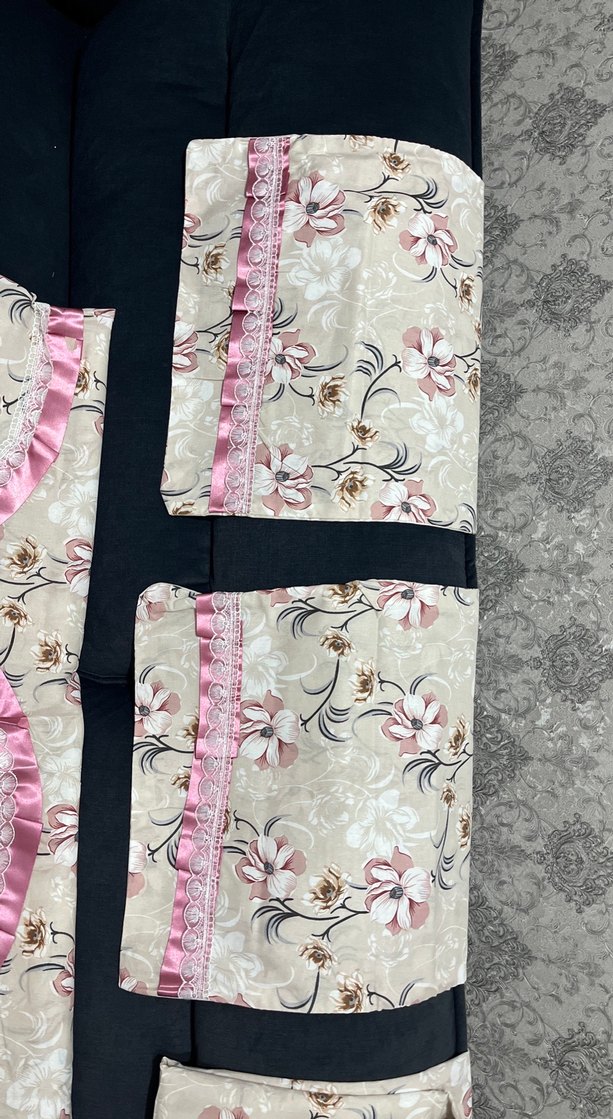 Pembe Çiçek Desenli Çift Kişilik Nevresim Takımı - Görsel 4