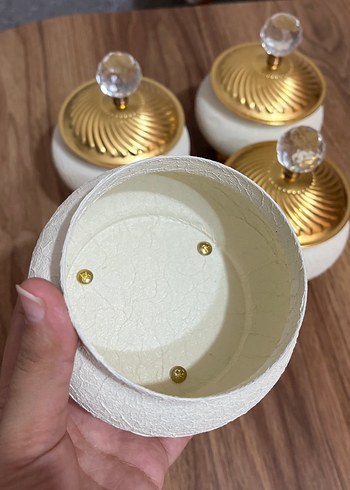 Beyaz Altın Detaylı Şekerdenlik Seti - Görsel 3