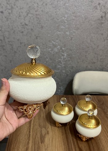 Beyaz Altın Detaylı Şekerdenlik Seti - Görsel 2