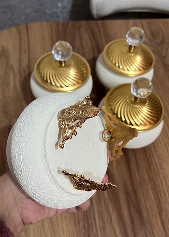 Beyaz Altın Detaylı Şekerdenlik Seti - Görsel 4