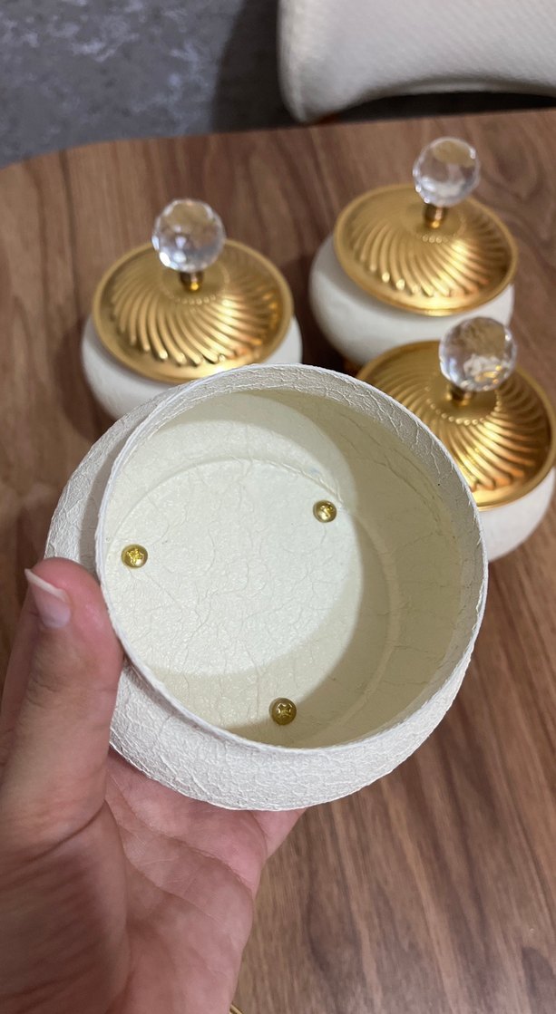 Beyaz Altın Detaylı Şekerdenlik Seti - Görsel 3