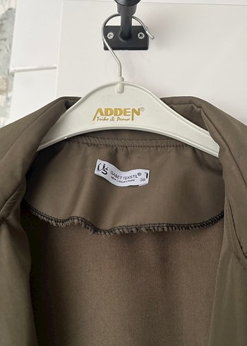 Kadın Kemerli Uzun Trençkot Haki - Görsel 2