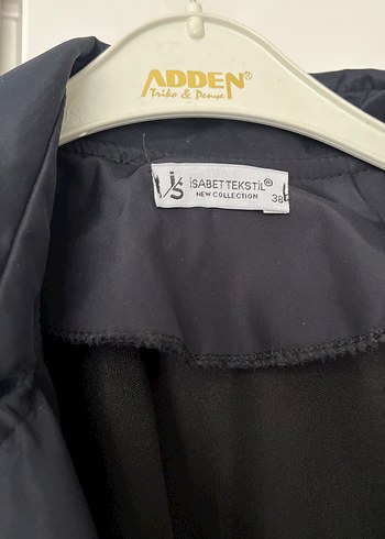 Lacivert Drapeli Kadın Trençkot - Görsel 4