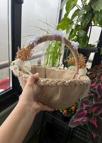 Bej Hasır Sepet Çift Set - Görsel 2