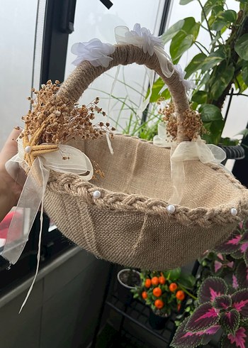 Bej Hasır Sepet Çift Set - Görsel 6