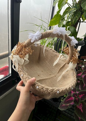 Bej Hasır Sepet Çift Set - Görsel 3