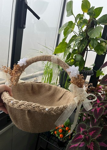 Bej Hasır Sepet Çift Set - Görsel 5